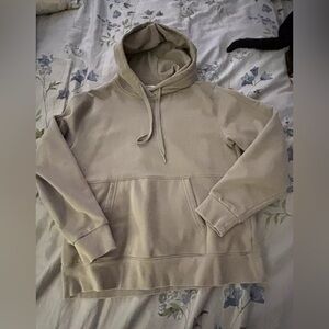 Athleta Retroplush Hoodie Sweatshirt Bluff Grey Gray Relaxed Fit Sz S